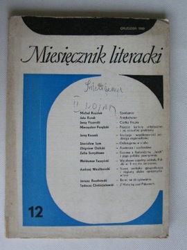 MIESIĘCZNIK LITERACKI GRUDZIEŃ 1969