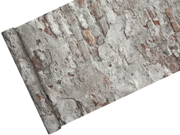 Tapety stary ceglany mur, odpadający tynk efekt 3d