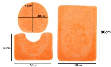 КОВРИКИ ДЛЯ ВАННОЙ ИЗ 3-Х ПРЕДМЕТОВ, ПРОРЕЗИНЕННЫЕ