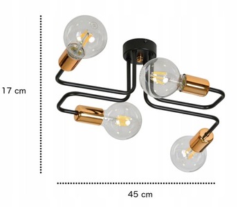 LOFT DESIGN VEKEN 4 LED ПОТОЛОЧНЫЙ СВЕТИЛЬНИК