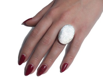 VERSIL regulowany pierścionek z muszlą muszla masa perłowa SREBRO 0,925