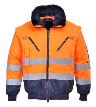 KURTKA OSTRZEGAWCZA OCIEPLANA ZIMOWA 3W1 PJ50 3XL