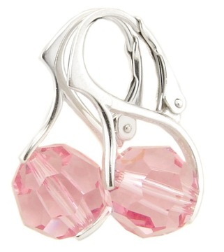 ARSYLION kolczyki kryształek Swarovski Light Rose
