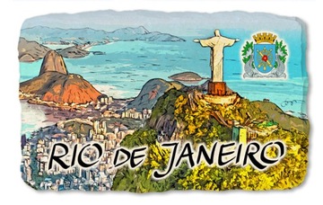 RIO DE JANEIRO BRAZYLIA magnes lodówkę kamień 513
