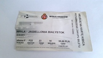 bilet WISŁA Kraków - JAGIELLONIA Białystok 2011