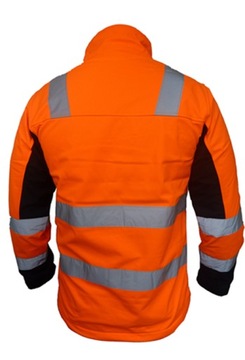 SOFTSHELL KURTKA OSTRZEGAWCZA MALTON ROBOCZA Hi-VIS CERVA POMARAŃCZOWA 3XL