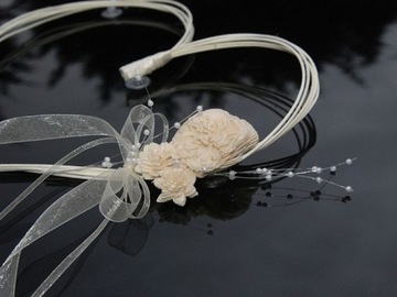 РОТАНОВЫЕ СЕРДЕЧКИ ДЛЯ МАШИНЫ, украшение машины жениха и невесты на свадебный банкет, 2 шт.