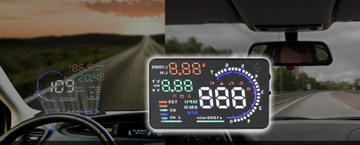 ДИСПЛЕЙ ПРОЕКТОР LED LCD HUD OBD2 5.5 ЧАСЫ