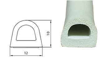 Уплотнитель самоклеящийся на окно СД-54 12х10 БЕЛЫЙ