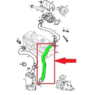 ТРУБКА ТУРБОИНТЕРКУЛЕРА OPEL VECTRA B 24444177