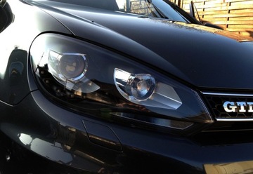 GOLF VI MK6 08-13 SVĚTLA SVĚTLOMET BLACK LED DRL