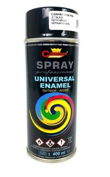 Farba Spray emalia CZARNY POŁYSK Champion 400ml