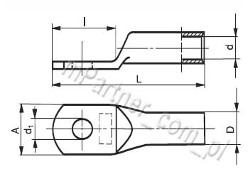 МЕДНЫЙ КОЛЬЦЕВОЙ РАЗЪЕМ M10 25MM2