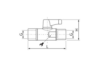 Кран шаровой 1/8'' GW/MW MICRO красный - никель