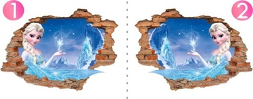3D наклейки Холодное сердце Эльзы 70х50см