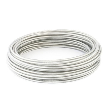 Lina Linka Stalowa NIERDZEWNA INOX Kwasoodporna PCV 1/1,5mm 7x7 20m LINKA