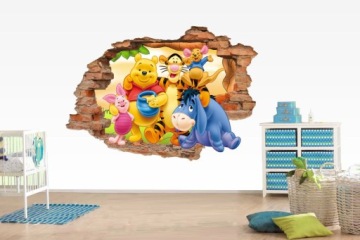 3D наклейки на стену Винни Пух Эльза 160см