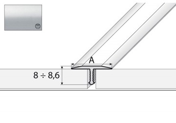 Listwa fugowa A54 srebro 13x1000mm