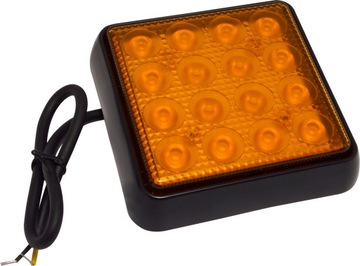 LAMPA 16 LED POMARAŃCZOWA SMD 12v 24V