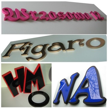 LOGO 3D NA ŚCIANĘ NAPISY PRZESTRZENNE LITERY PLEXI