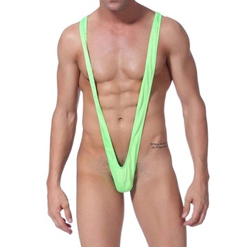 Купальник BORAT MANKINI мужские трусы-стринги плавки BORATA неоновые