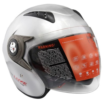 KASK JET WL708 SKUTER HOMOLOGACJA SILVER POŁYSK M