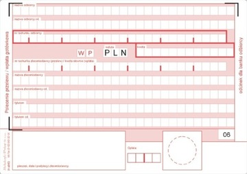 445-5M POLECENIE PRZELEWU WPŁATA GOTÓWKOWA DRUK