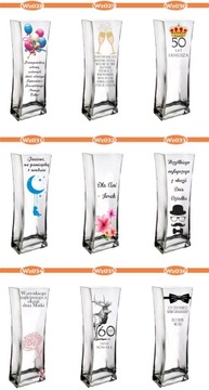 Ваза с принтом, подарок на день рождения.