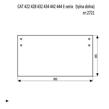 НИЖНЕЕ ЗАДНЕЕ ОКНО CAT 422E 428E 432E 434E 442E 444