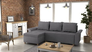 Narożnik LENOX gratisy Sprężyna BONELL sofa łóżko