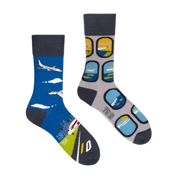Kolorowe Skarpety SPOXSOX Samoloty 36-39