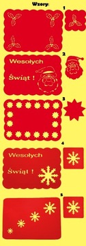 Podkładka filcowa zestaw duża i 4x mała świąteczne