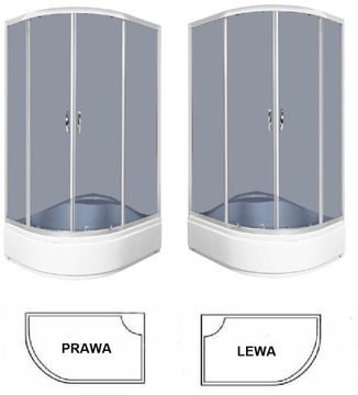 kompletna KABINA PRYSZNICOWA 100x80 BRODZIK SYFON Katia prawa