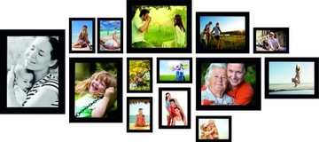 Galeria ramek zestaw drewno sosna 14B czarny