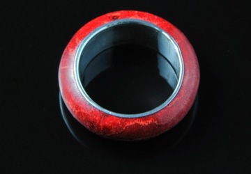 VERSIL - obrączka pierścionek koral SREBRO 925