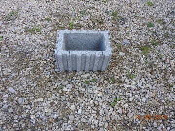 БЕТОННЫЙ ЦВЕТОЧНЫЙ ГОРШОК СЕРЫЙ ГАЗОННЫЙ ГАЗОННЫЙ ГОРШОК ДЛЯ САДА