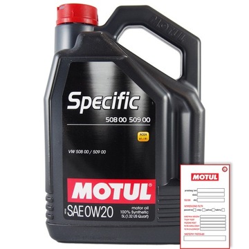 OLEJ SIL.0W/20 SPECIFIC 508 00 - 509 00 Olej silnikowy Motul Specific 5 l