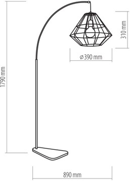 DIAMOND BLACK 3010 TK Lighting торшер