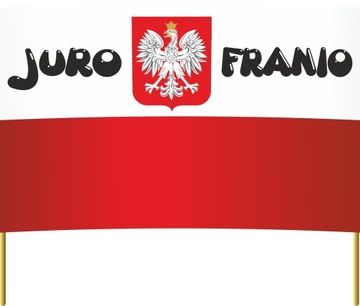 Флаг Польши с надписью 90х60см, любой епископский принт.