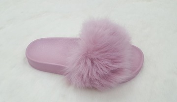 ТАПОЧКИ ТЁПЛЫЕ С МЕХОМ, РОЗОВО-ФИОЛЕТОВЫЕ, размер 37