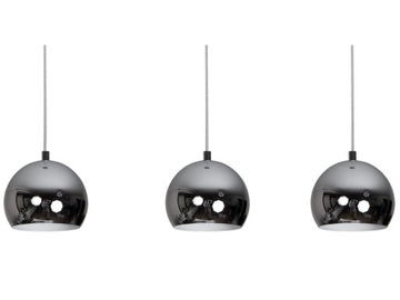 LAMPA SUFITOWA WISZĄCA KULE CHROM BALL ORBITA fi18