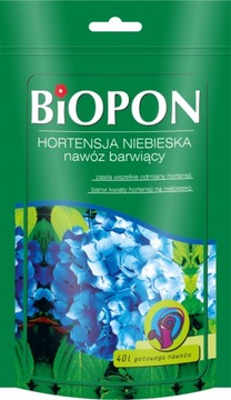 BIOPON NAWÓZ BARWIĄCY HORTENSJA NIEBIESKA HORTENSJE NA KOLOR NIEBIESKI 200G