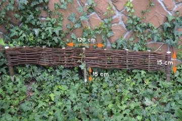 Забор WICKER PALISADE 15/120 с плетеной кромкой