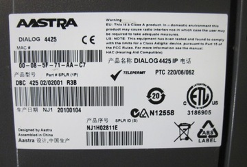 Сетевой телефон AASTRA IP ERICSSON 4425 MX-ONE MD110