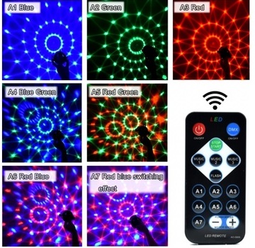 RGB LED ПРОЕКТОР ДИСКОШАР ПУЛЬТ ДИСТАНЦИОННОГО УПРАВЛЕНИЯ HIT