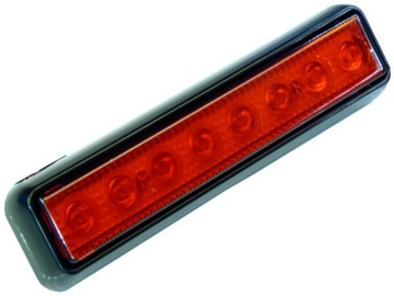 LAMPA 8 LED czerwona STOP pozycja mgłowa 12V 24V