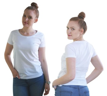 T-SHIRT KOSZULKA BASIC PREMIUM BAWEŁNA BIAŁA XL