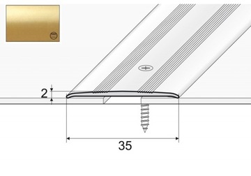 Listwa łączeniowa A08 do wykładzin 93cm ZŁOTO