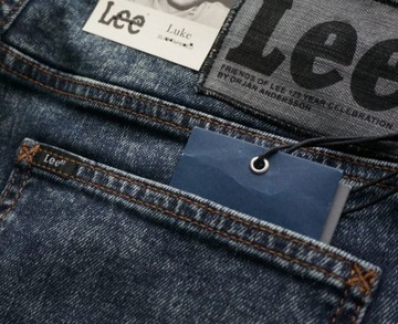 LEE LUKE džínsy rúrky PUNK BLUE stretch W30 L34
