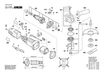 Подшипник рабочего колеса BOSCH PWS 700 - 115 - 125